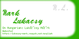 mark lukacsy business card